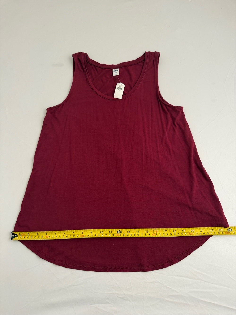 Old Navy Luxe burgundy sleeveless swingy tank top M - Picture 10 of 10